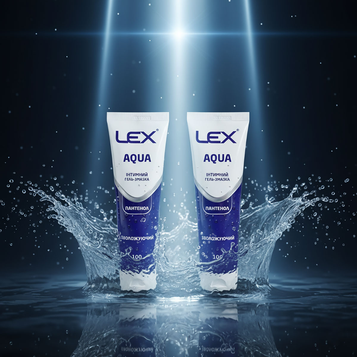 Гель-смазка Lex AQUA 100мл пантенол, увлажняющая, 2 шт