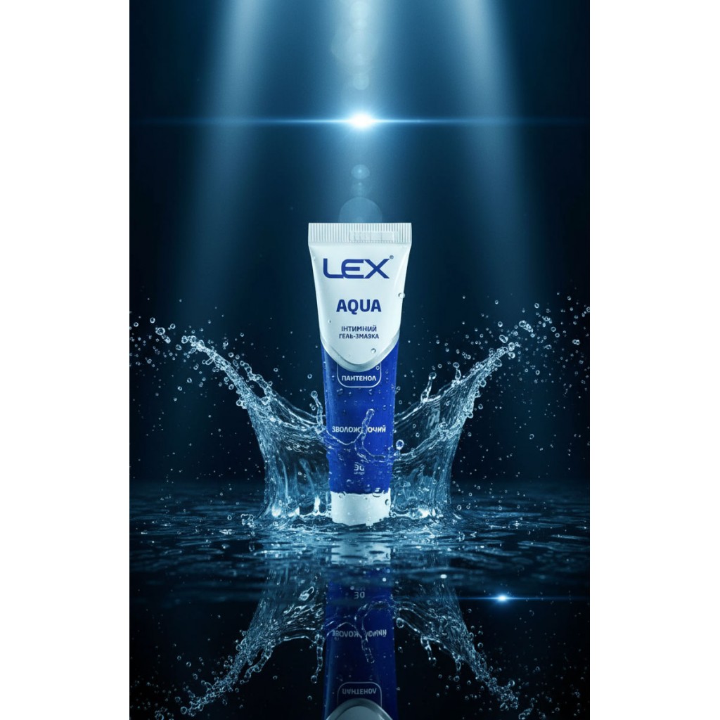Гель-смазка Lex AQUA 30мл пантенол, увлажняющая