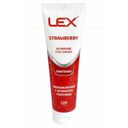 Гель-смазка Lex Strawberry 100мл пантенол, клубника