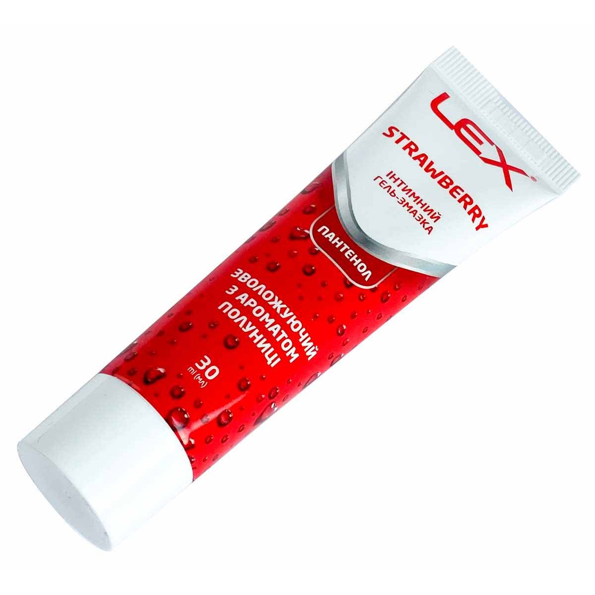 Гель-смазка Lex Strawberry 30мл пантенол, клубника