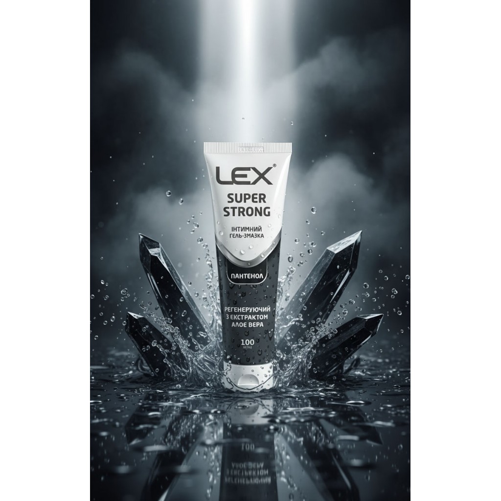 Гель-змазка Lex Super Strong 100мл пантенол, алоє вера