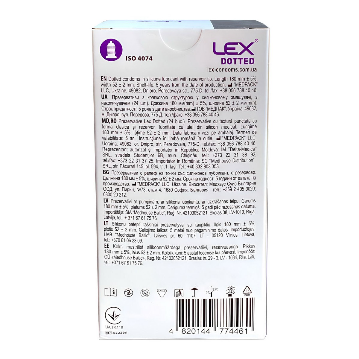 Презервативы LEX Dotted с точечной структурой 24шт