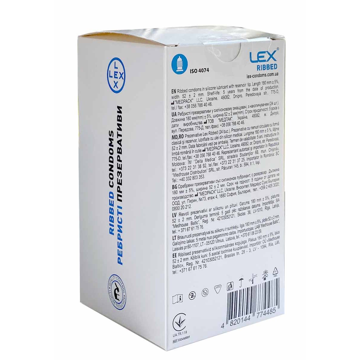 Презервативы LEX Ribbed с рёбрами 24шт