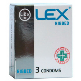 Презервативы LEX Ribbed с рёбрами 3шт