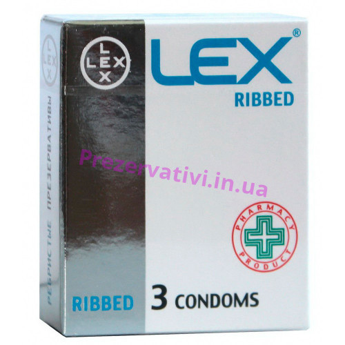 Презервативы LEX Ribbed с рёбрами №3 - Фото№1
