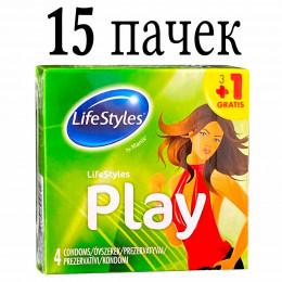 Презервативы LifeStyles Play №60 (15пачек по 4 шт)