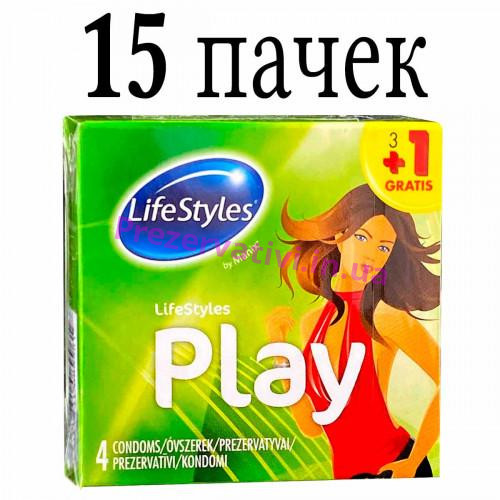 Презервативы LifeStyles Play №60 (15пачек по 4 шт) - Фото№1