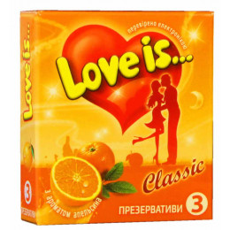 Презервативы Love is... 3шт апельсин (комикс внутри) (срок 04.2024)