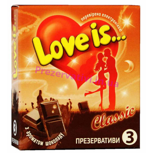 Презервативы Love is... №3 шоколад (комикс внутри) - Фото№1