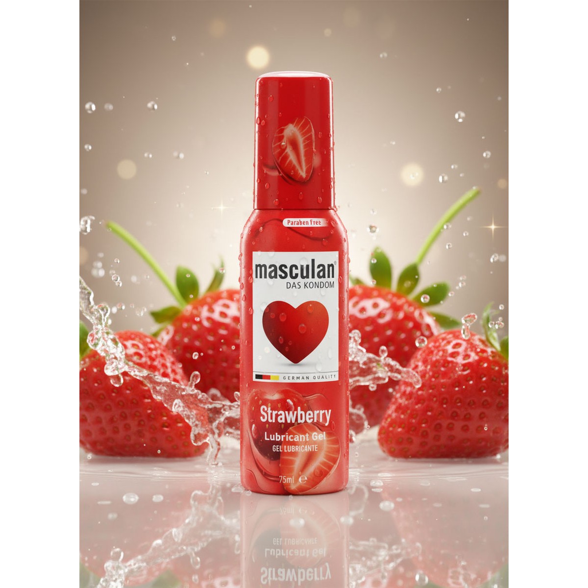 Лубрикант Masculan ❤️Strawberry???? 75мл – с ароматом клубники