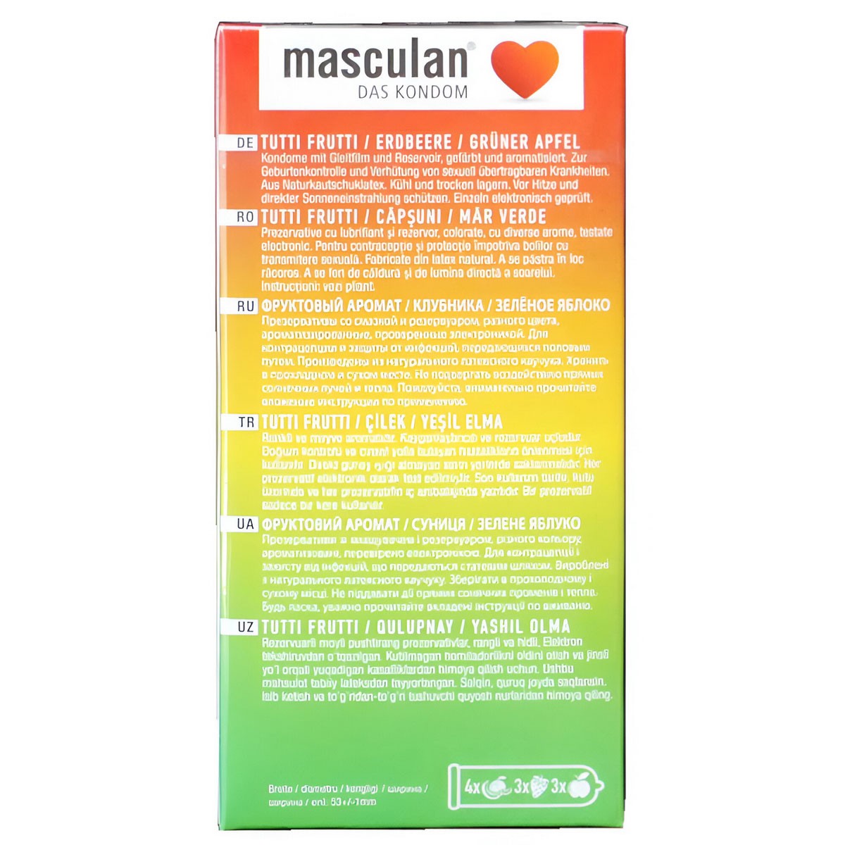 Презервативы Masculan Frutti Edition 10шт (Маскулан Фрутти Эдишин)