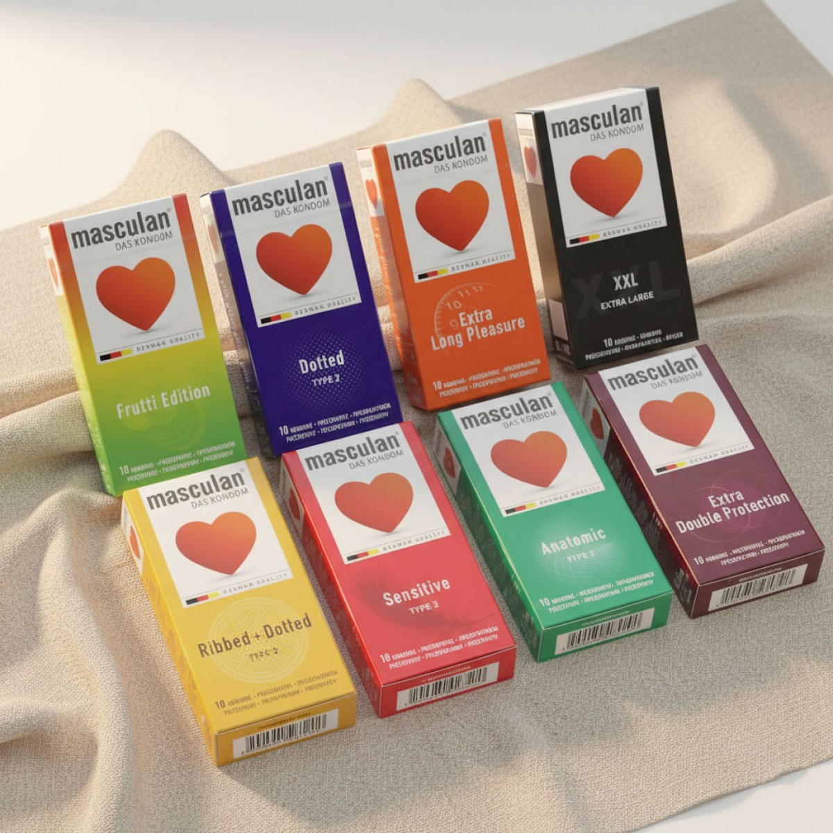 Асорті комплект Masculan 50шт (5 видів по 10шт)