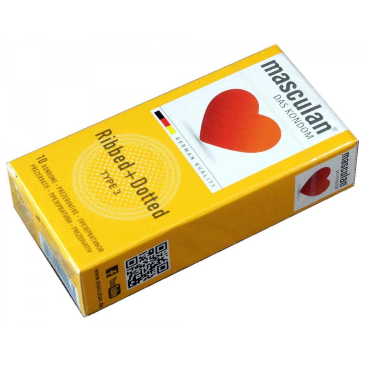 Презервативы Masculan Ribbed Dotted 10шт (Маскулан Рибед Доттер)