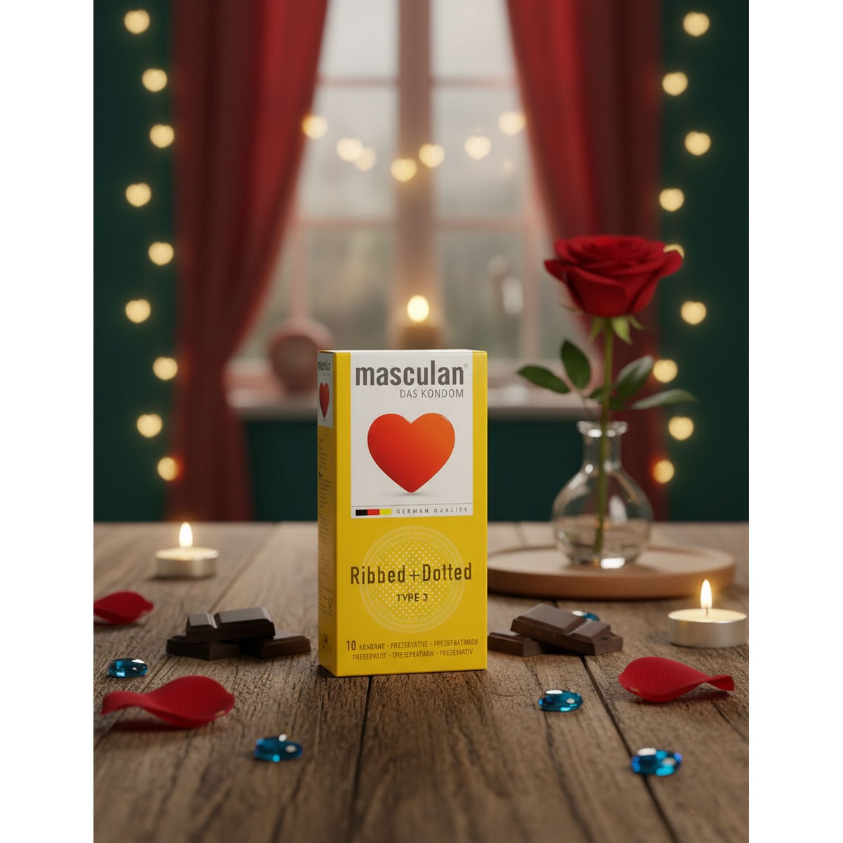 Презервативы Masculan Ribbed Dotted 10шт (Маскулан Рибед Доттер)