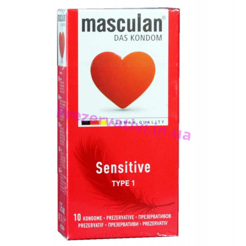 Презервативы Masculan Sensitive 10шт (Маскулан Сенсетив) - Фото№1
