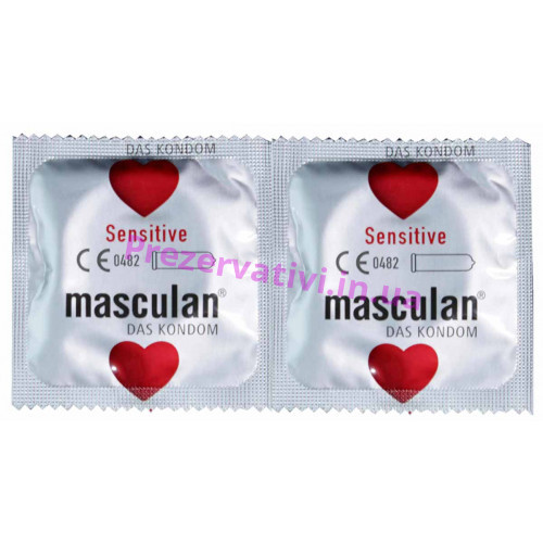 Презервативы Masculan Sensitive 2 шт (Маскулан) в упаковке по 2 штуки - Фото№1