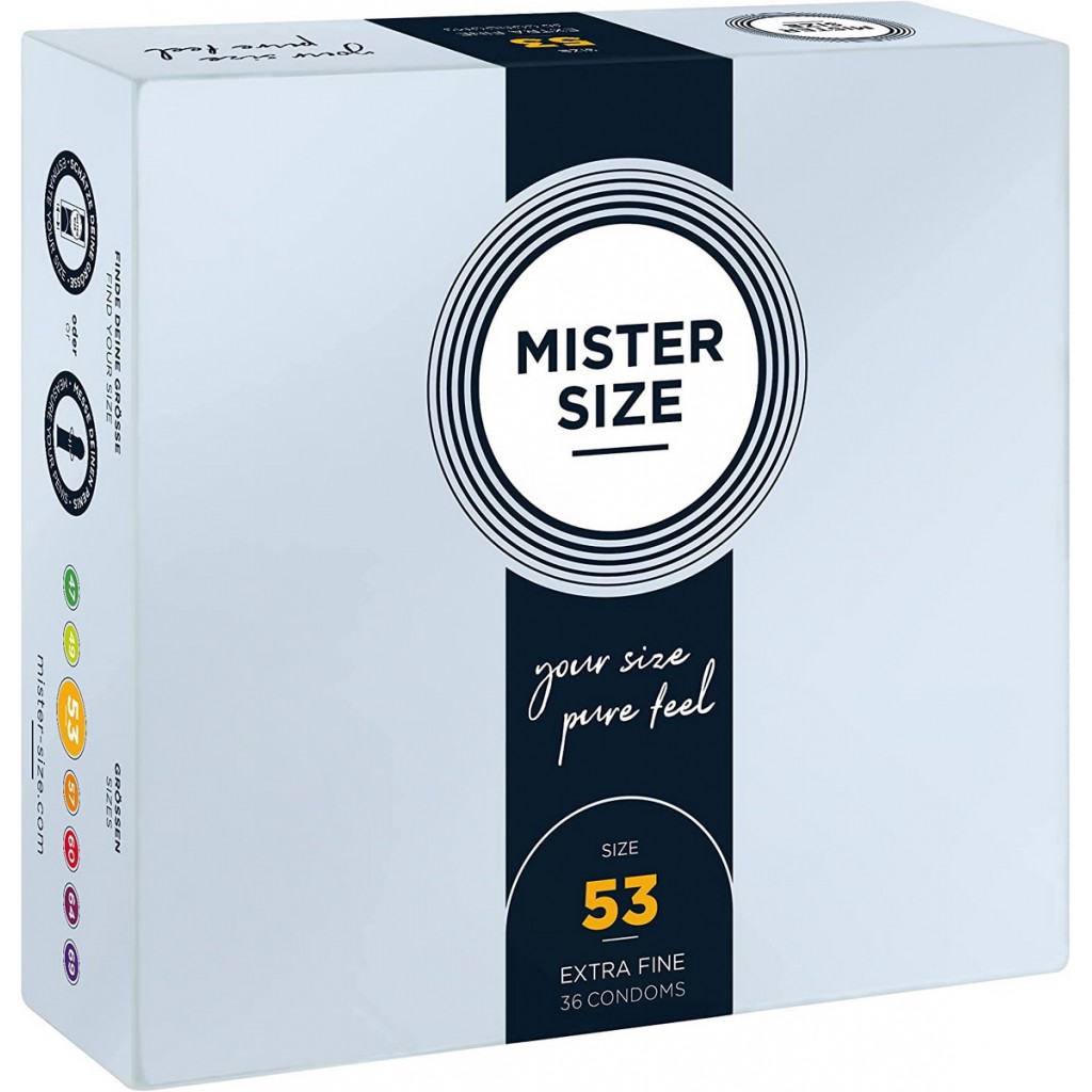 Презервативы MisterSize 53 (185мм, 53мм) - 36шт