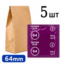 Презервативы MisterSize 64 (220мм, 64мм) - 5шт