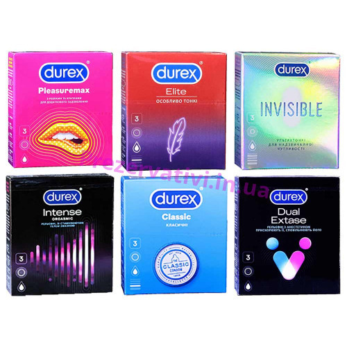 Пробный комплект ТМ Durex №18 (6 видов презервативов по 3шт) - Фото№1