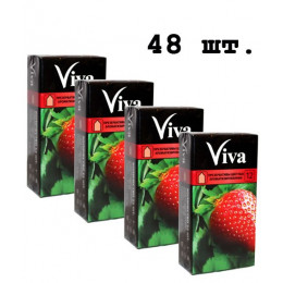 Блок презервативов Viva Цветные ароматизированные №48 (4 пачки по 12шт)
