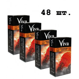 Блок презервативов Viva Ребристые №48 (4 пачки по 12шт)