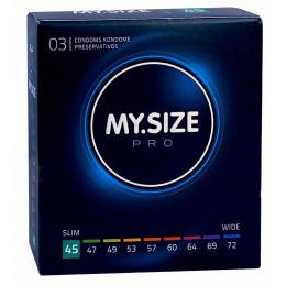 Презервативы MySize Pro 45 (160мм, 45мм) - 3шт