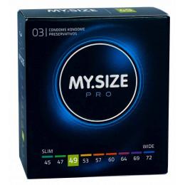 Презервативы MySize Pro 49 (160мм, 49мм) - 3шт