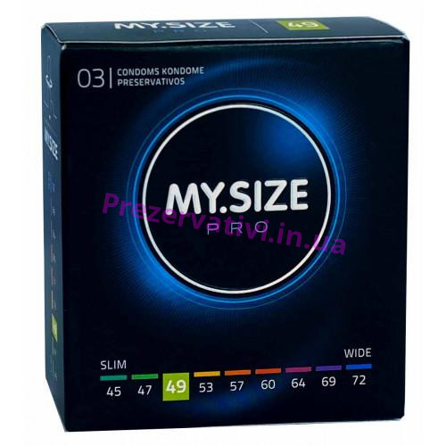 Презервативы MySize Pro 49 (160мм, 49мм) - 3шт - Фото№1