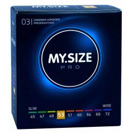 Презервативы MySize Pro 53 (178мм, 53мм) - 3шт