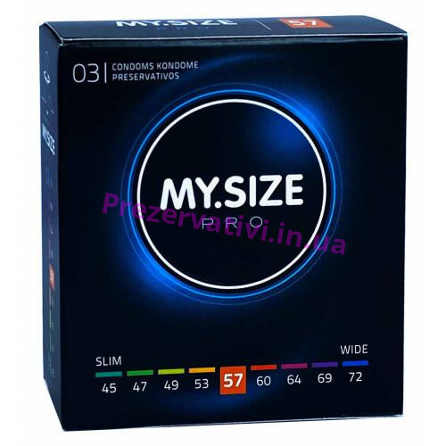 Презервативы MySize Pro 57 (178мм, 57мм) - 3шт - Фото№1