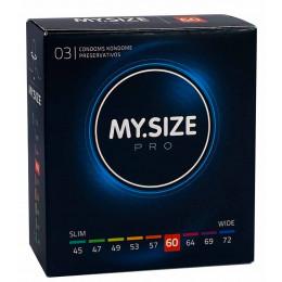 Презервативы MySize Pro 60 (193мм, 60мм) - 3шт