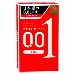 Полиуретановые презервативы OKAMOTO Zero One 0.01 (3шт)