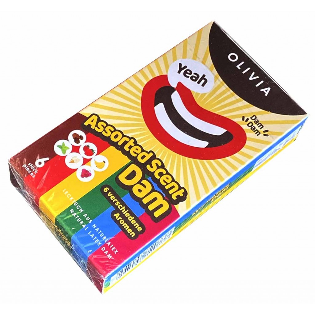 Латексные салфетки Olivia Oral Dams Mix 6шт ассорти