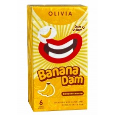 Латексные салфетки Olivia Oral Dams Banana 6шт банан