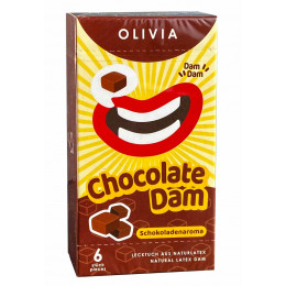 Латексные салфетки Olivia Oral Dams Chocolate 6 шт шоколад
