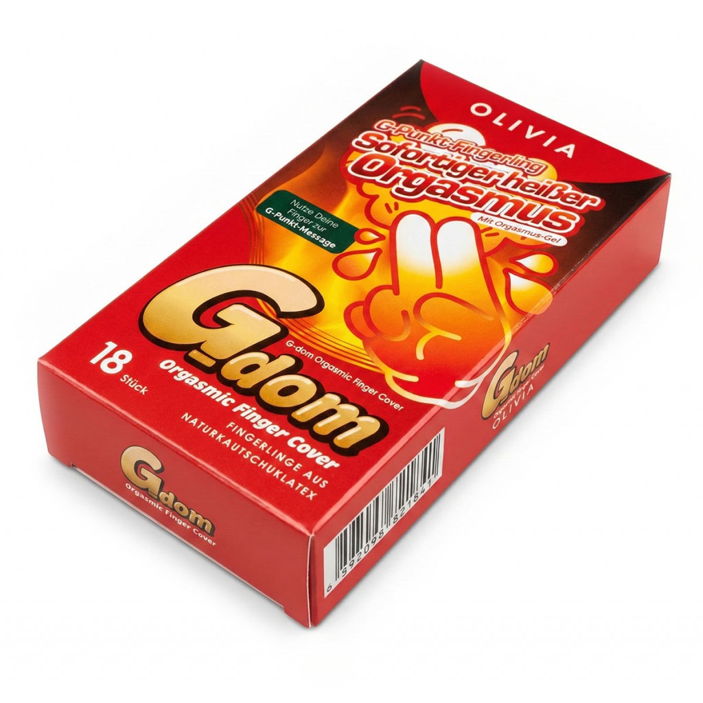 Пальчиковые презервативы Olivia G-Dom Orgasmic 18шт возбуждающим лубрикантом⚡️Prezervativi.in.ua