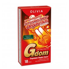 Пальчиковые презервативы Olivia G-Dom Orgasmic 18шт возбуждающим лубрикантом