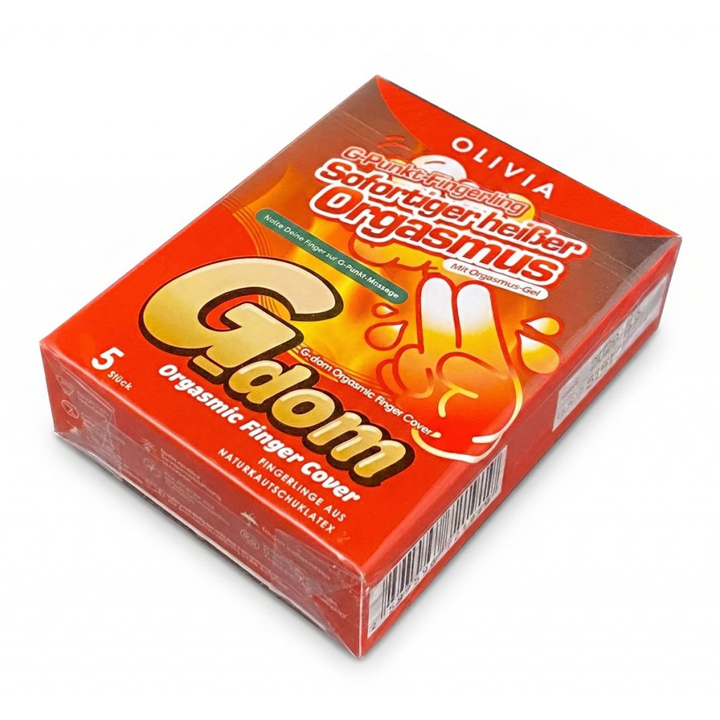 Пальчиковые презервативы Olivia G-Dom Orgasmic 5шт с возбуждающим лубрикантом⚡️Prezervativi.in.ua