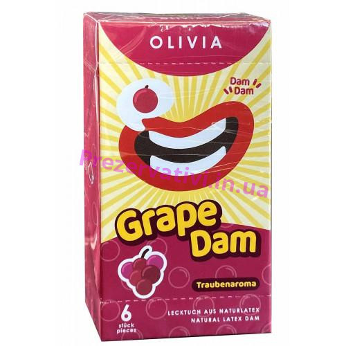 Латексные салфетки Olivia Oral Dams Grape 6шт виноград - Фото№1