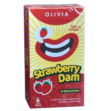 Латексні серветки Olivia Oral Dams Strawberry 6шт полуниця