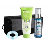 OLO Голубая секс-косметичка: два лубриканта + кольцо