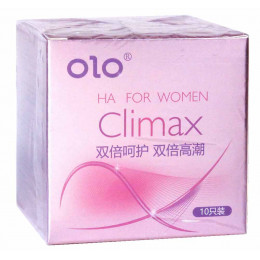 Презервативы Olo 0.01 CLIMAX с точками с гиалуроновой кислотой 10шт