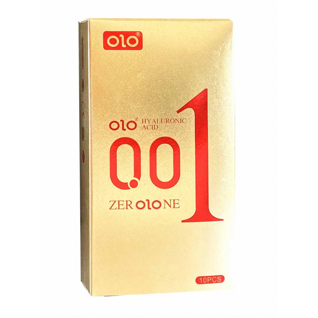 Презервативы Olo Foil 0.01 GOLD 10шт точки и ребра, гиалуроновая смазка (фольга)⚡️Prezervativi.in.ua