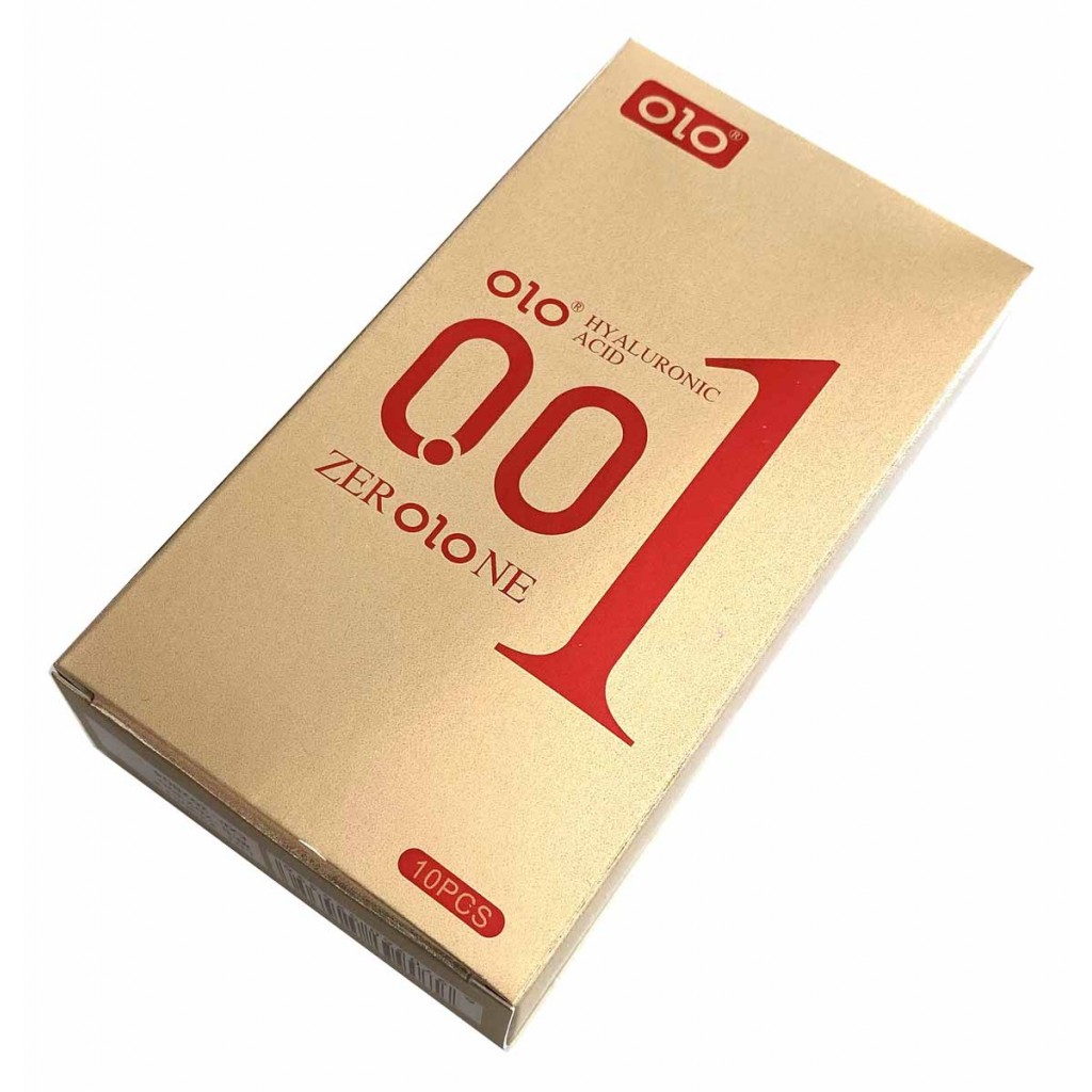 Презервативы Olo Foil 0.01 GOLD 10шт точки и ребра, гиалуроновая смазка (фольга)⚡️Prezervativi.in.ua