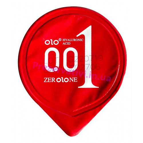 Презервативы Olo 0.01 RED возбуждающие с гиалуроновой кислотой 1шт - Фото№1