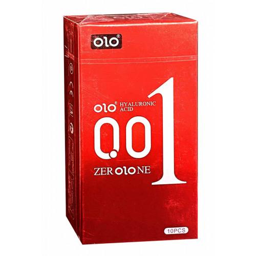 Презервативы Olo 0.01 RED 10шт возбуждающие с гиалуроновой кислотой (фольга) - Фото№1