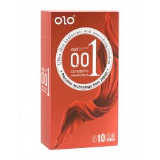 Презервативи Olo 0.01 ZERO RED Foil 10 шт - текстурні точки з гіалуроновою кислотою (фольга)