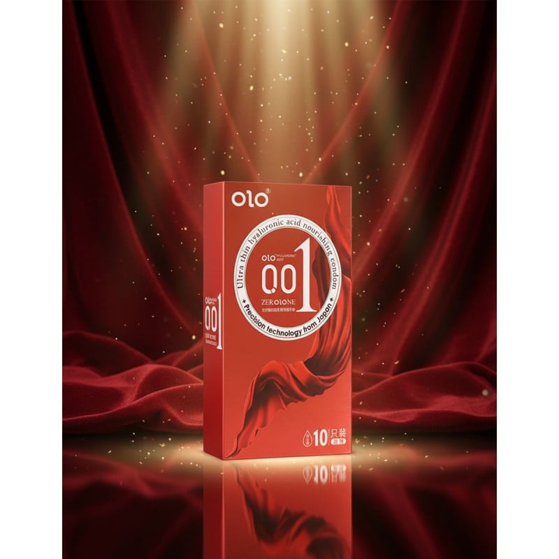 Презервативи Olo 0.01 Zero Red Foil (10шт) точкові