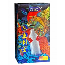 Презервативы с усиками Olo FLYING KOI 1шт шипы + шарик продлевающие на гиалуроновой основе