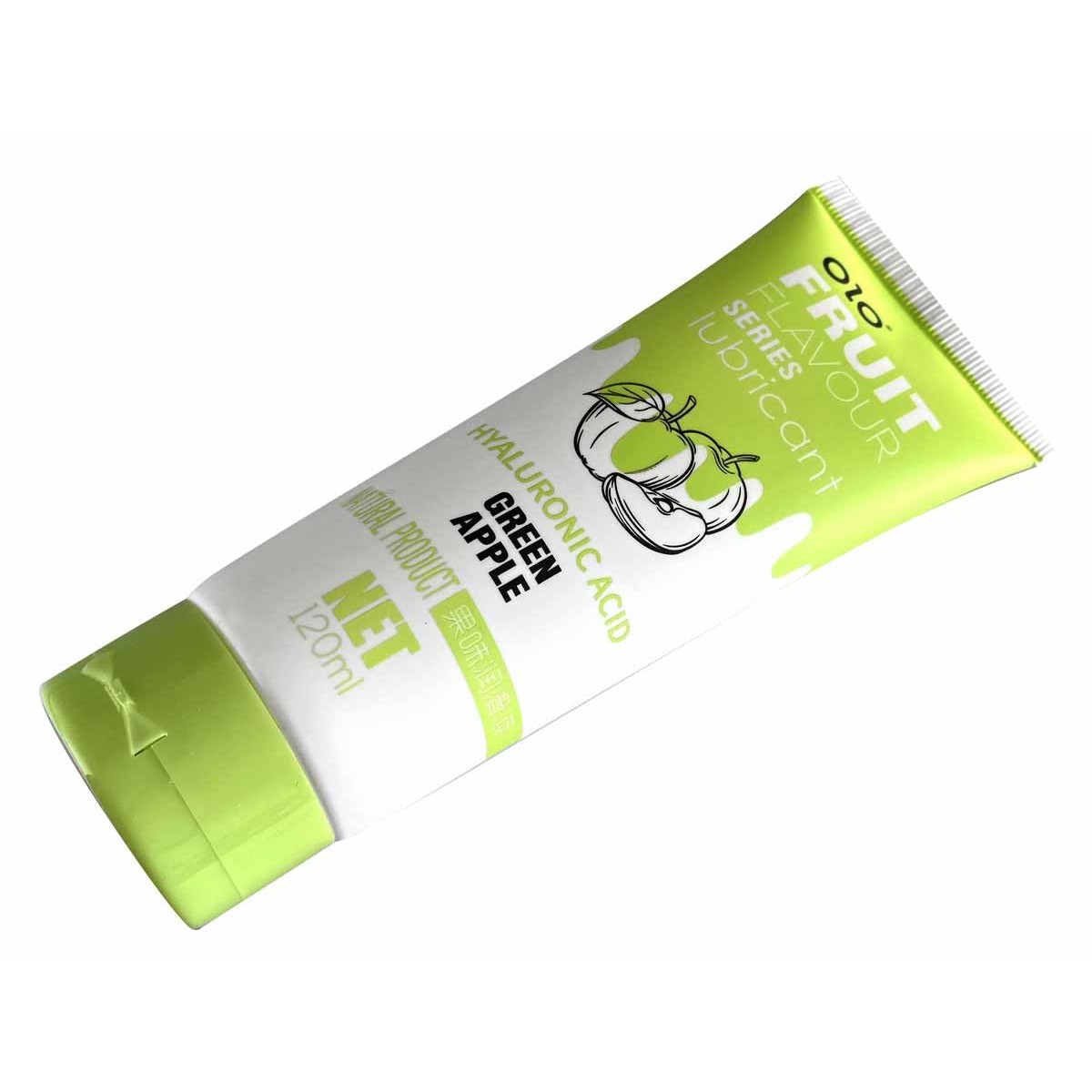 Лубрикант OLO Fruit flavour Green apple 120мл вкус яблока⚡️Prezervativi.in.ua